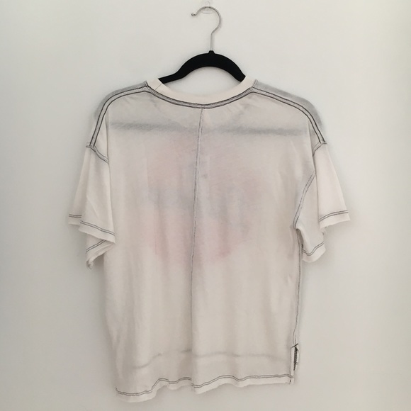 NWOT Free People We The Free Dreamer Tee Orange - Picture 5 of 7